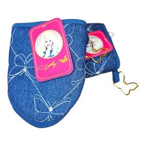 NEW Dolly Parton Denim Butterfly Mini Oven Mitts (Set of 2)